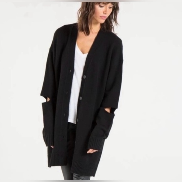 Closeout!▪️N: Philanthropy Bryant Cut Out Oversized Cardigan - Picture 3 of 8